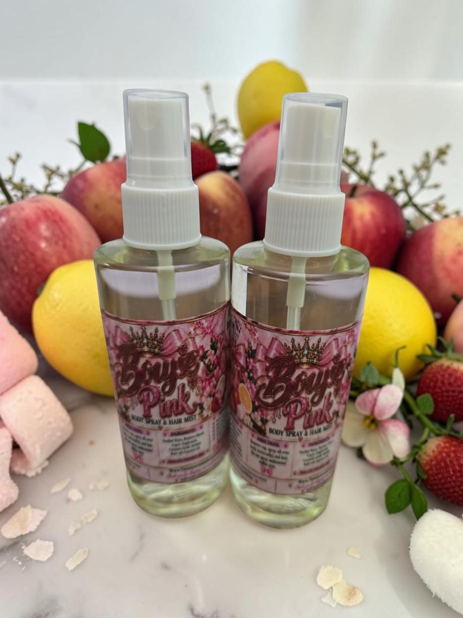 Boujie Pink body spray and hair mist 4 oz.