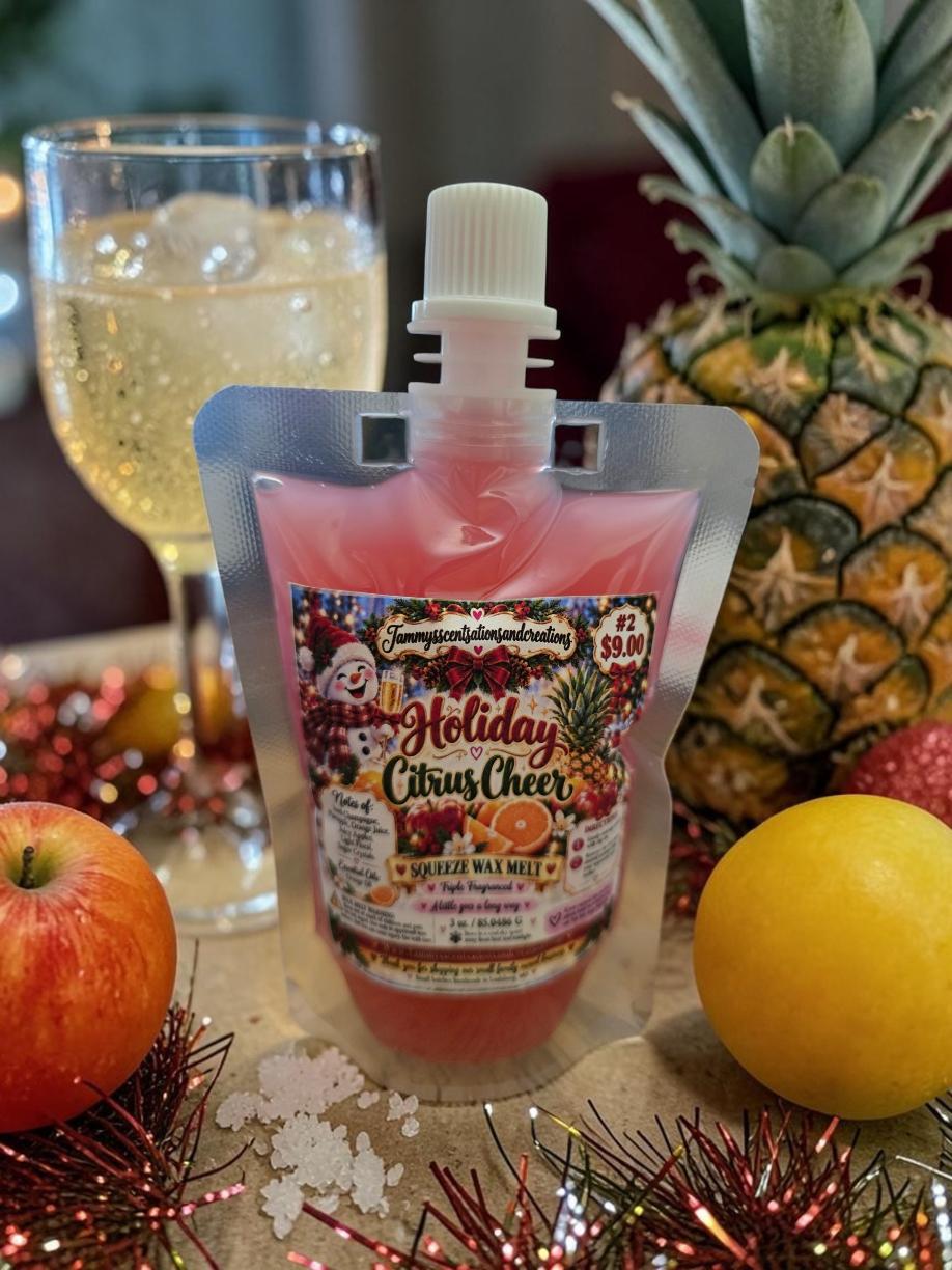 Holiday Citrus Cheer Triple Fragranced Squeeze Wax Melt 3 oz.