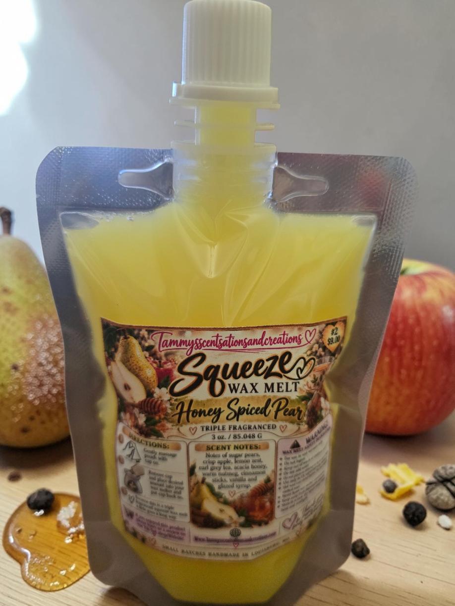 Honey Spiced Pear Triple Fragranced Squeeze Wax Melt 3 oz.