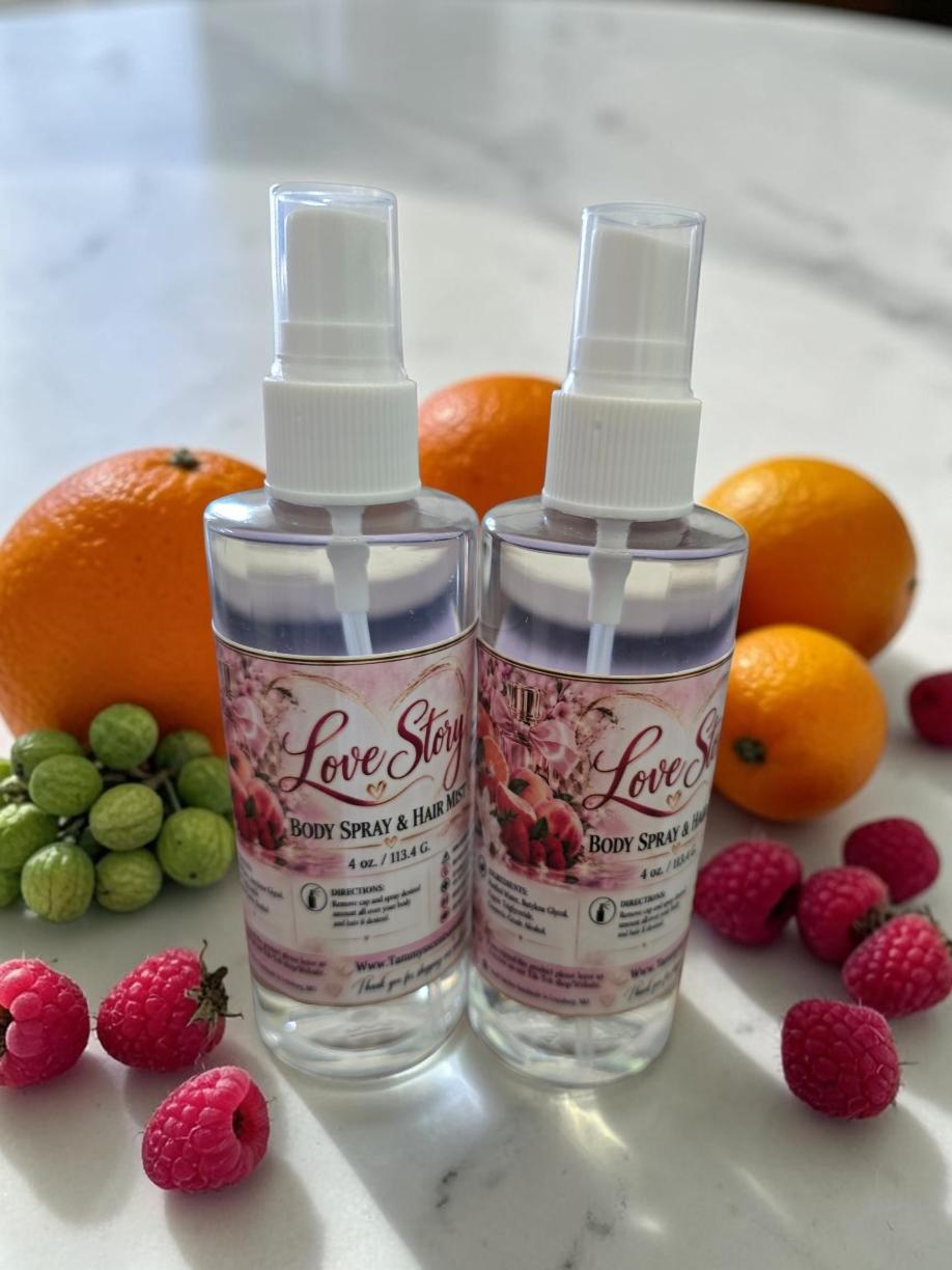 Love Story body spray and hair mist 4 oz.