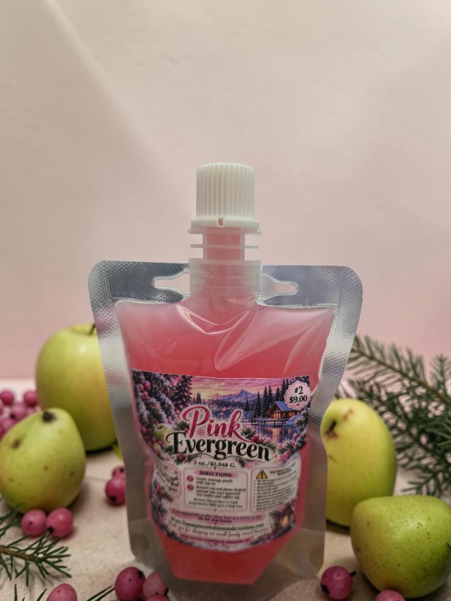 Pink Evergreen Triple Fragranced Squeeze Wax Melt 3 oz.