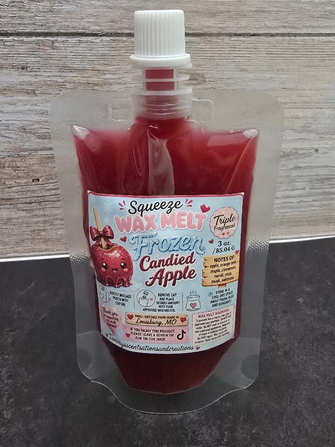 Frozen candied apple