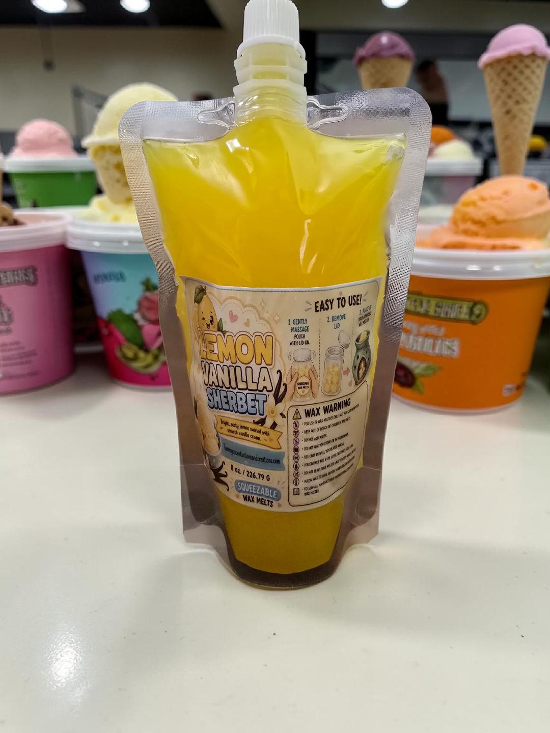 Lemon Vanilla Sherbet