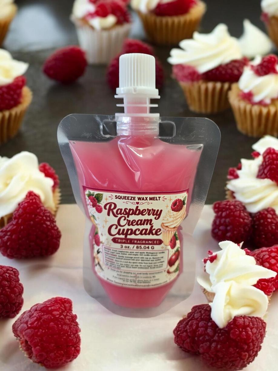 Raspberry cream cupcake