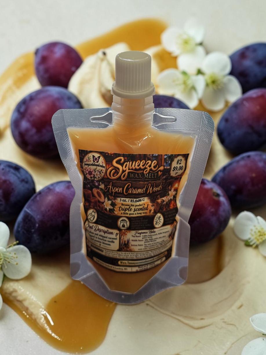 Aspen Caramel Woods Triple Fragranced Squeeze Wax Melt 3 oz.