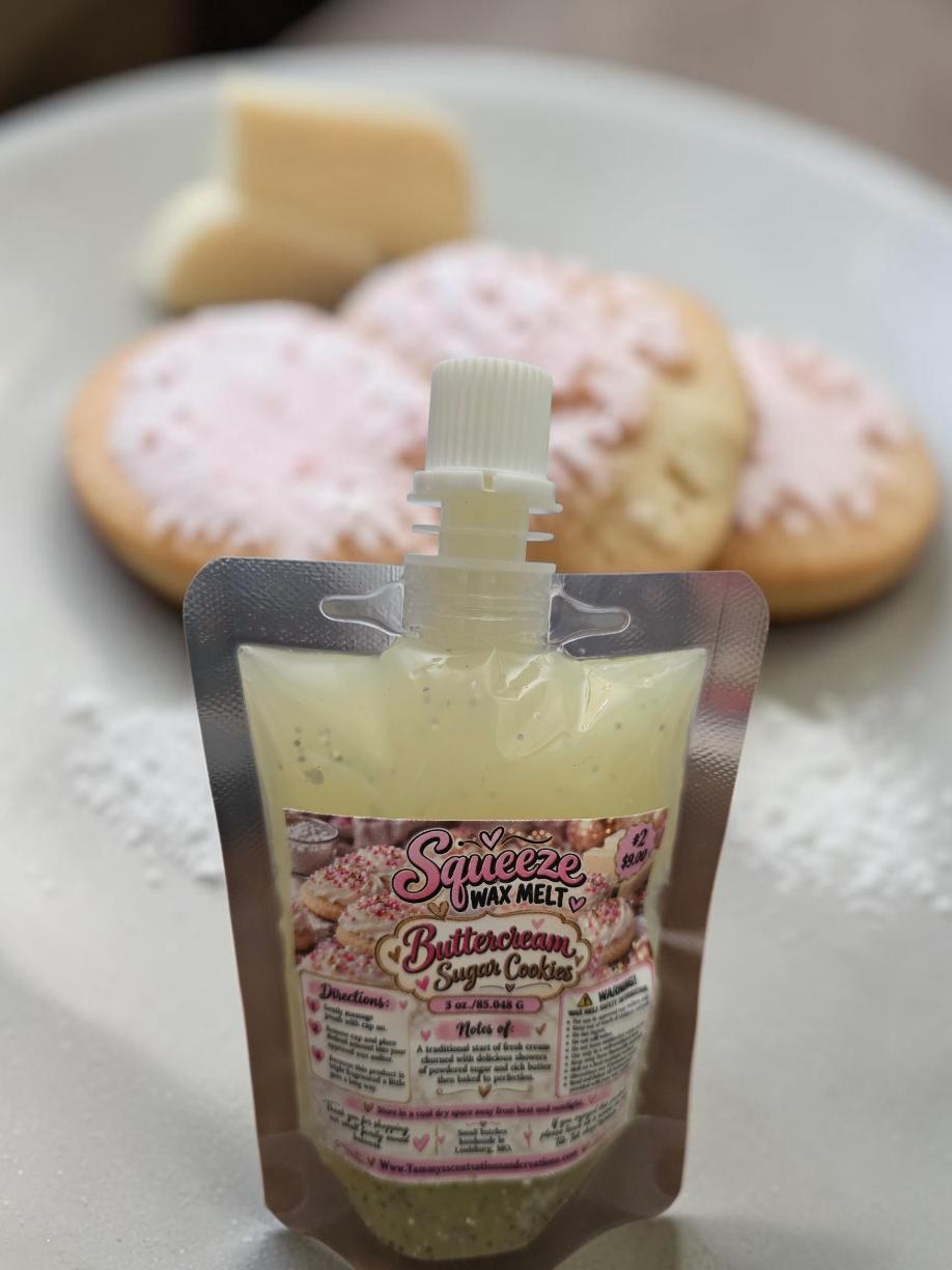 Buttercream Sugar Cookies Triple Fragranced 3 oz. Squeeze Wax Melt