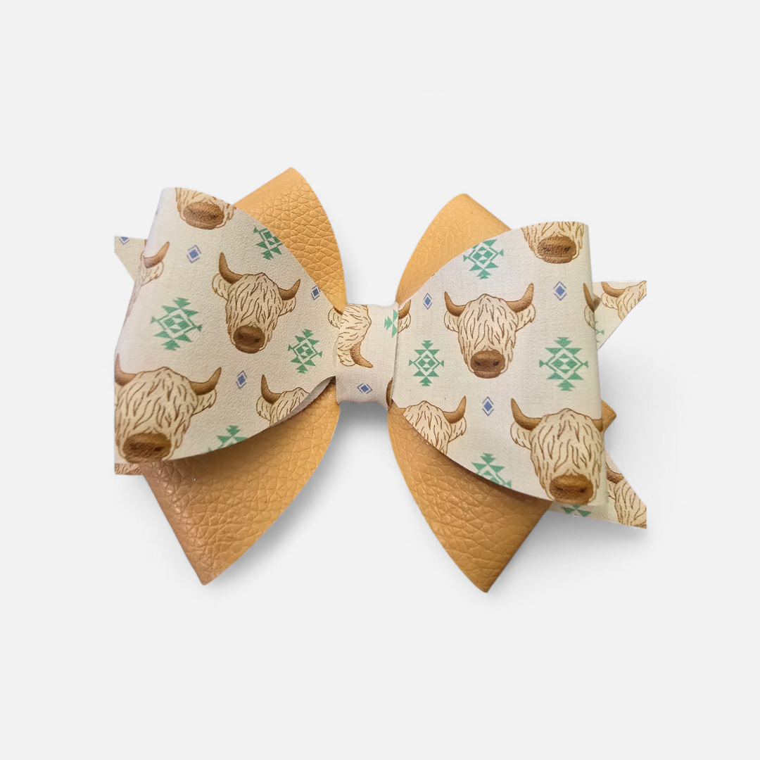 Highland Cow Hair Bow