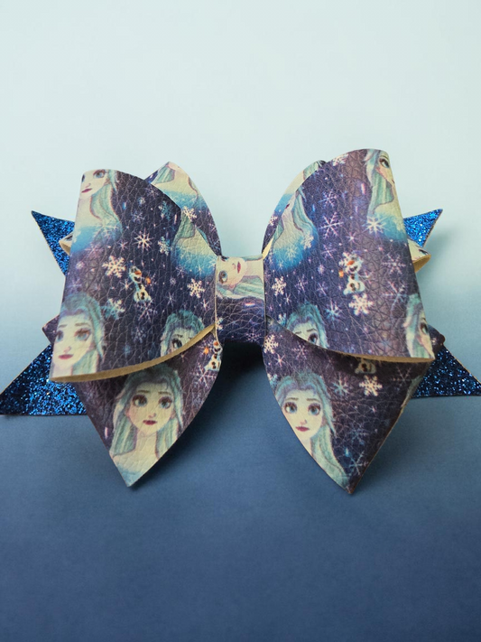 Ice Princess Single Hair Bow