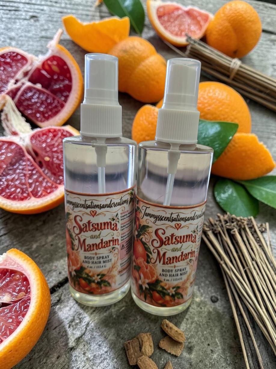 Satsuma and Mandarin body spray and hair mist 4 oz.
