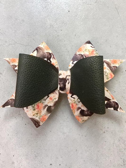 Black Beauty Single Hair Bow design #2