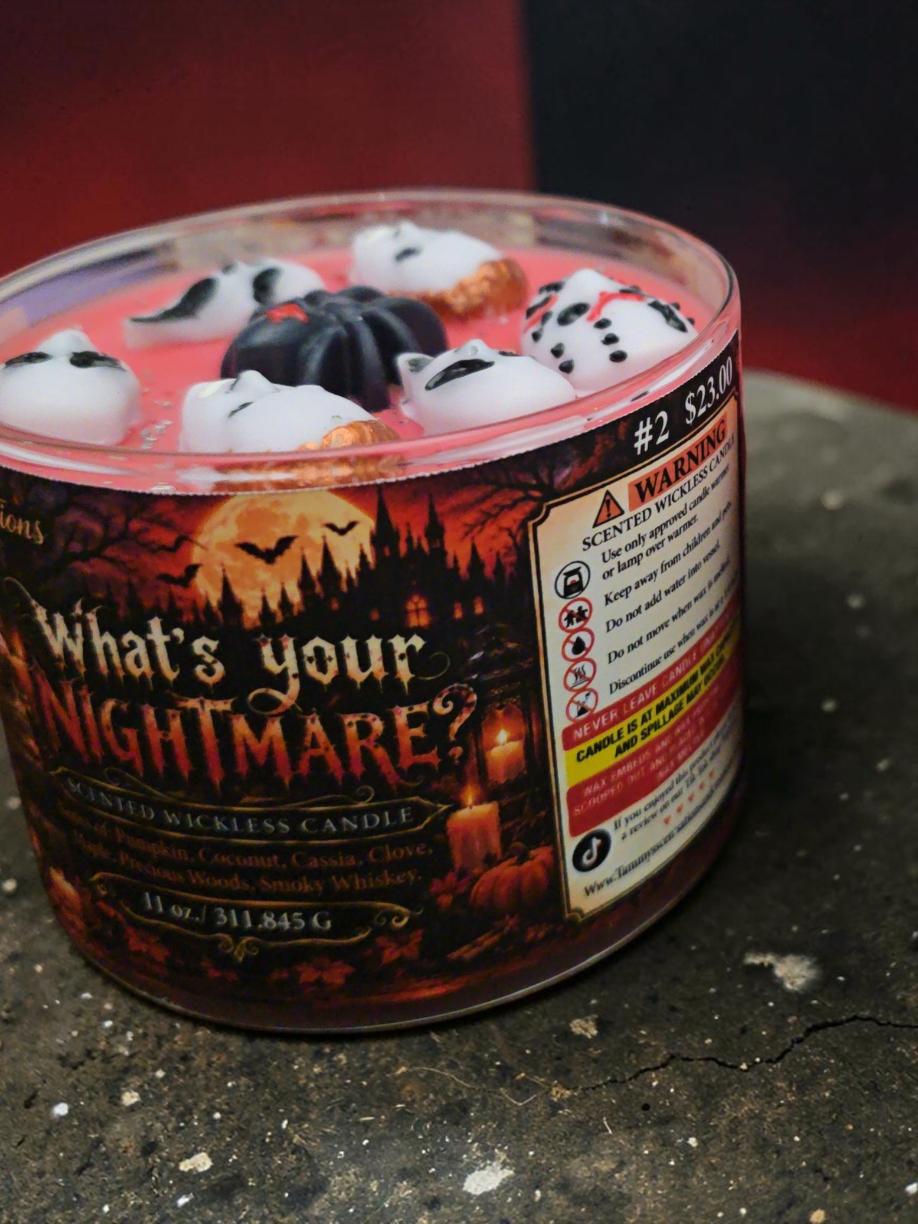 What's your nightmare scented wickless candle 11.00 oz.